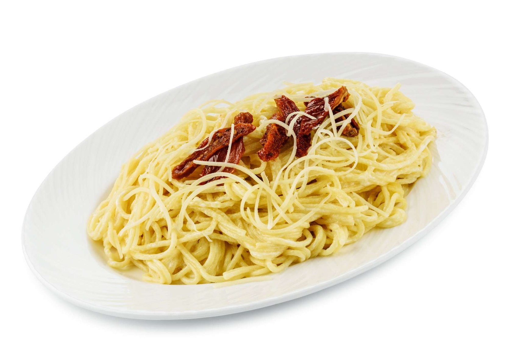 Спагетти со сливками и сыром