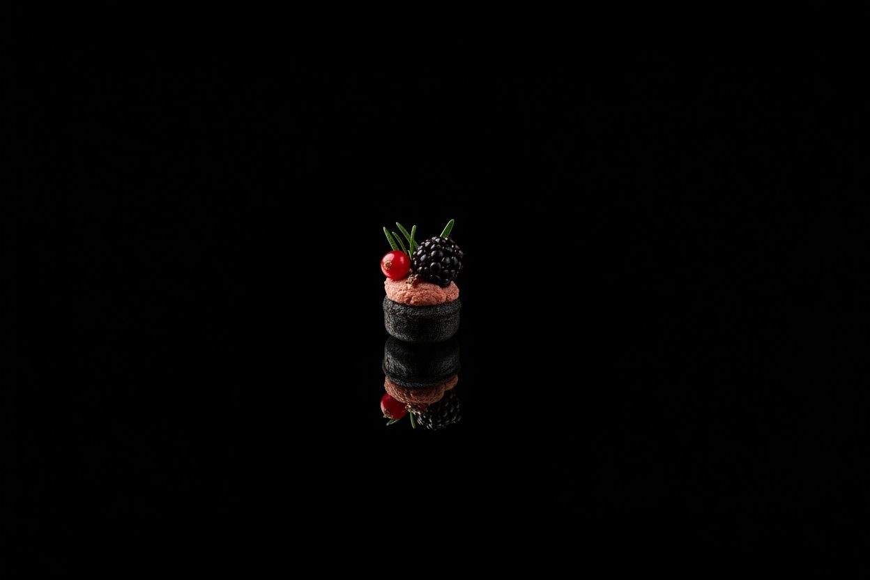 Канапе с гусиным паштетом, ягодным конфитюром и свежей ежевикой, 12 шт - #2