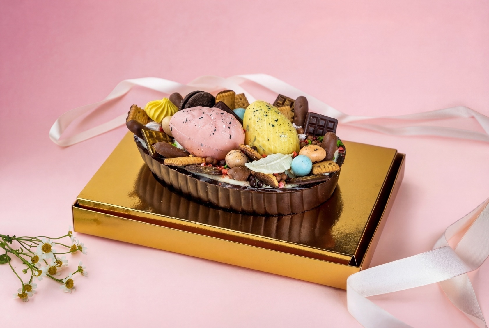 Среднее шоколадное яйцо «Перепелка» с оригинальной начинкой - #8