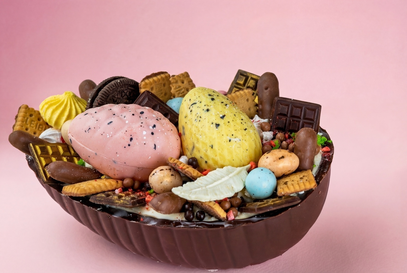 Среднее шоколадное яйцо «Яркие цветы» с оригинальной начинкой - #7