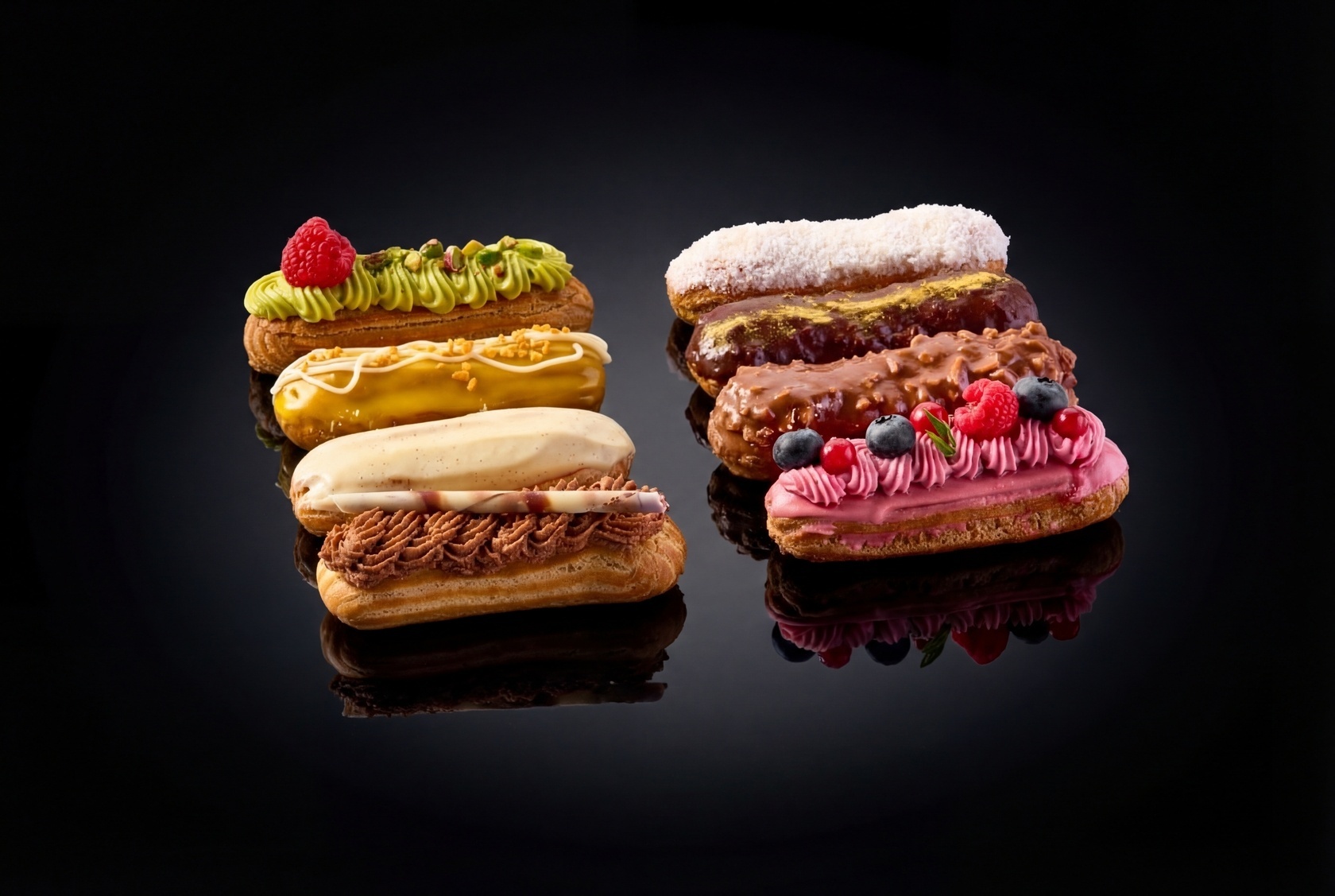 Набор эклеров ассорти, 8 шт