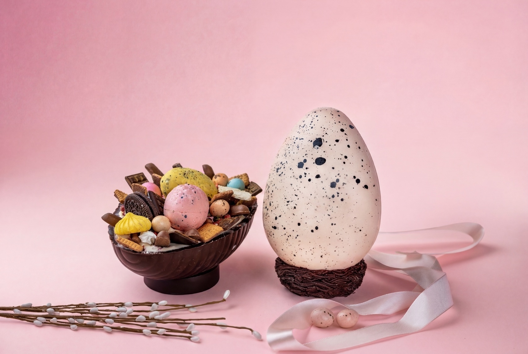 Среднее шоколадное яйцо «Перепелка» с оригинальной начинкой