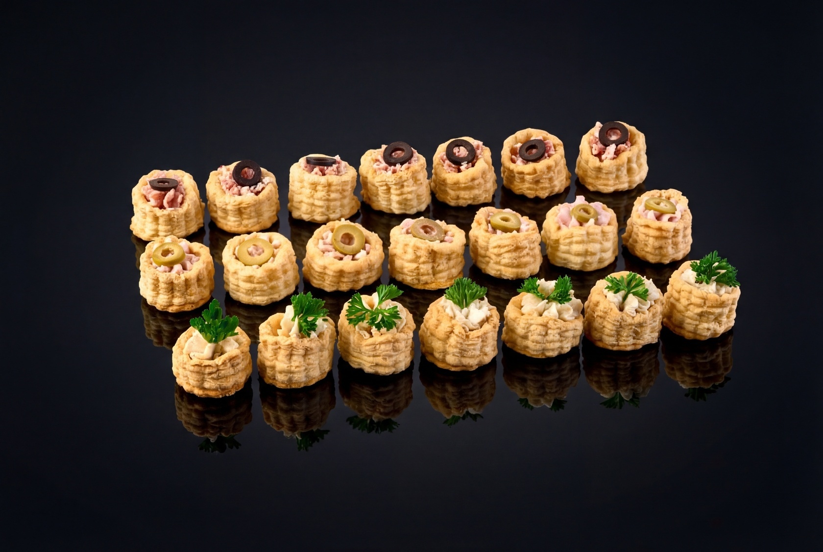 Волованы с мясным ассорти, 24 шт