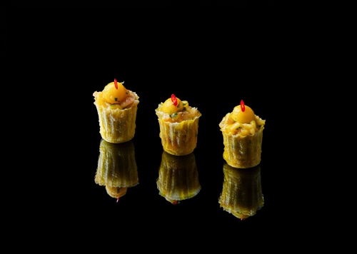 Тарталетка с креветками и манго-чатни в азиатском стиле, 12 шт