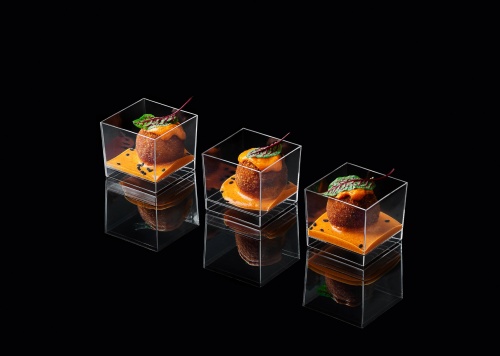 Картофельные байтсы с соусом из печёного перца, 12 шт