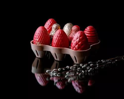 Пасхальный набор шоколадных яиц "Хохлома"