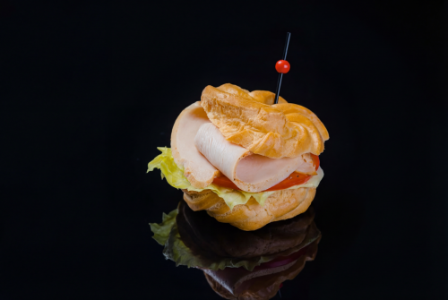 Сет бейгл профитролей с беконом, с курицей и с овощами гриль, 15 шт - #2