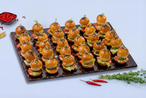 Нано бургеры с курицей, 30 шт