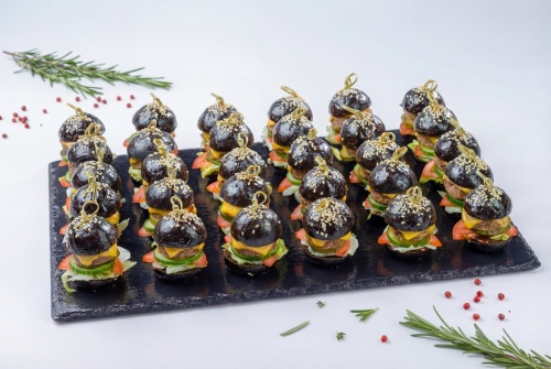 Нано бургеры с мраморной говядиной, 30 шт