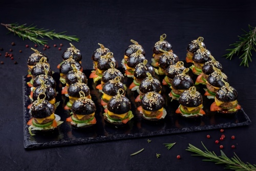 Нано бургеры с мраморной говядиной, 30 шт