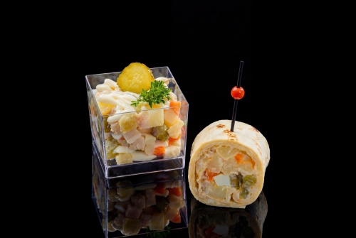 Большой набор рулетов и верринов с салатами, 68 шт - #3