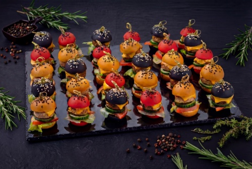 Ассорти нано бургеры со свининой, с говядиной и с курицей, 30 шт