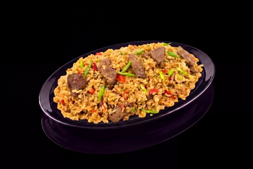 Рис по-японски с говядиной