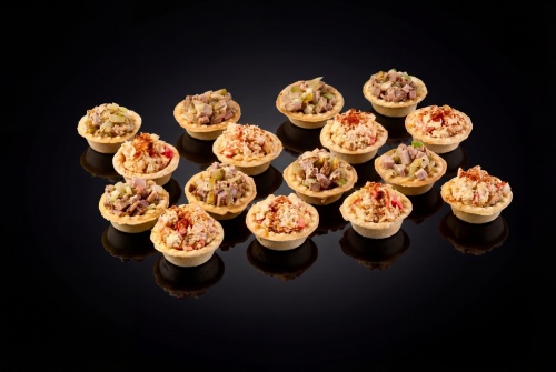 Тарталетки с уткой и индейкой