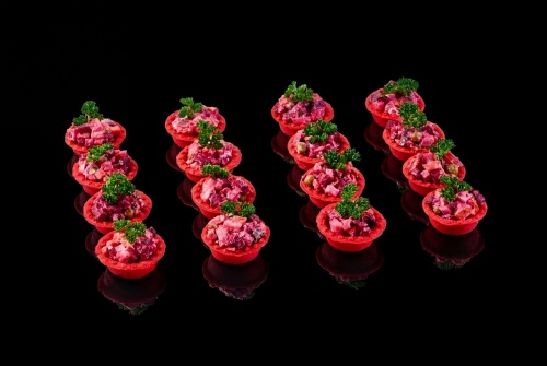 Тарталетки с винегретом