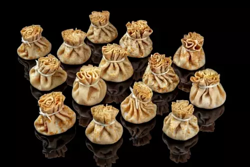 Блинные мешочки с курицей