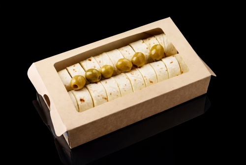 Бокс с ветчинными рулетиками, 20 шт