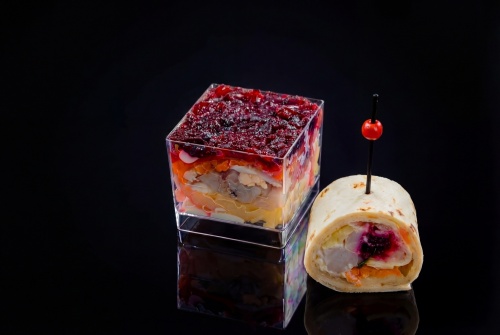 Большой набор рулетов и верринов с салатами, 68 шт - #2