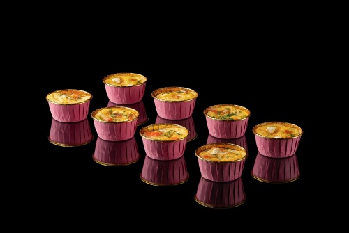 Фриттата с форелью и брынзой