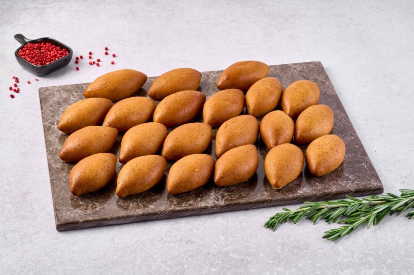 Ржаные мини-пирожки с картофелем и беконом