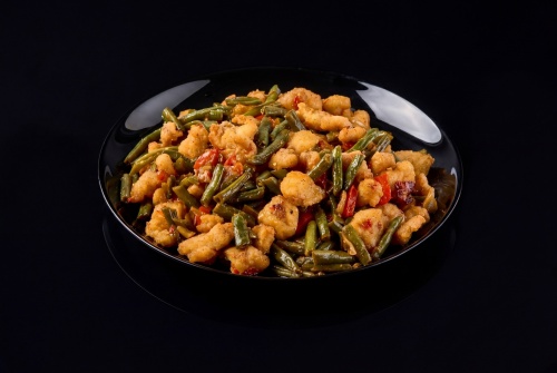 Курица в кисло-сладком соусе с овощами