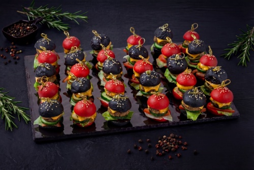 Нано бургеры со свининой и с говядиной, 30 шт