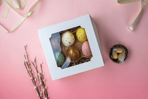 Пасхальный набор шоколадных яиц на подставке в подарочной упаковке - #5