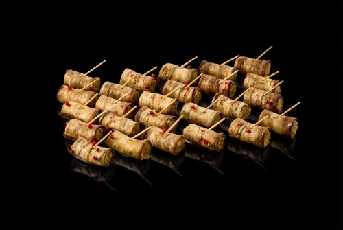 Восточные рулетики из баклажана