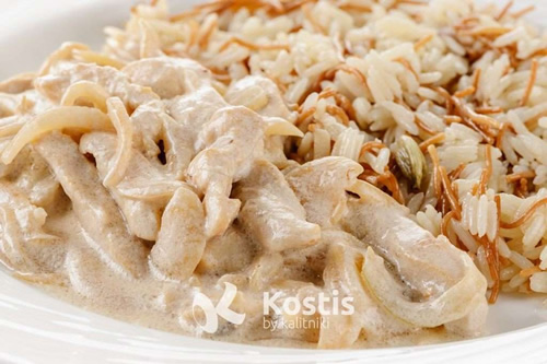 Куриная грудка а-ля Бефстроганов (Гречка)