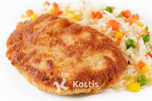 Свиной шницель в панировке (Гречка)